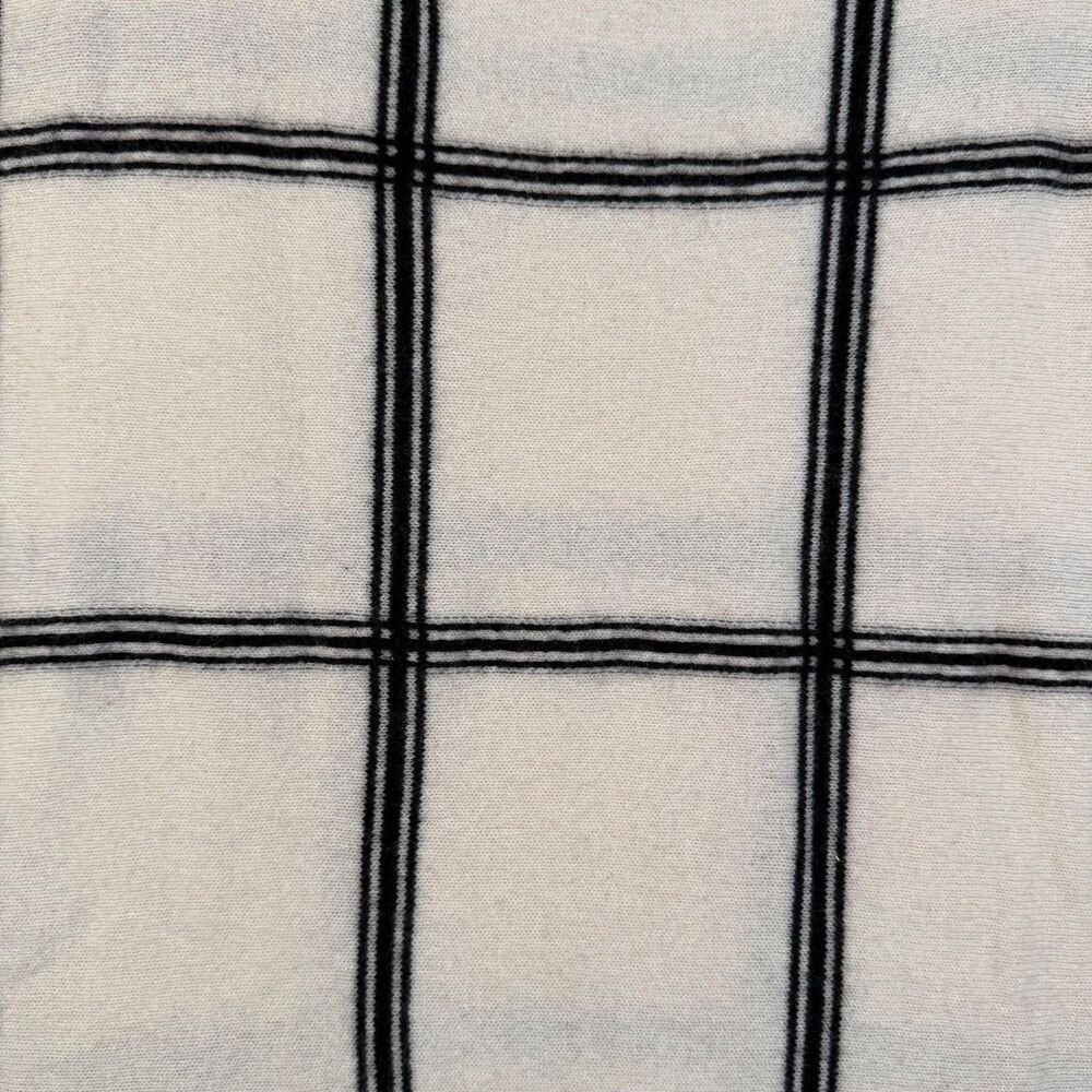 Charter Club 100% Cashmere Sweater Womens M Cream Black Windowpane Plaid Knit - Picture 6 of 9